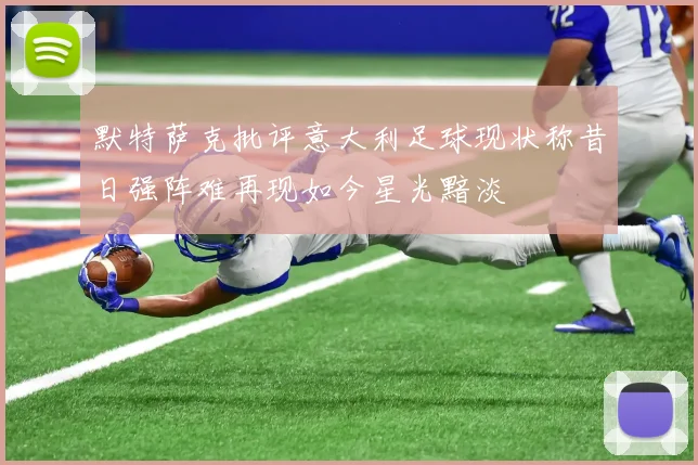 默特萨克批评意大利足球现状称昔日强阵难再现如今星光黯淡